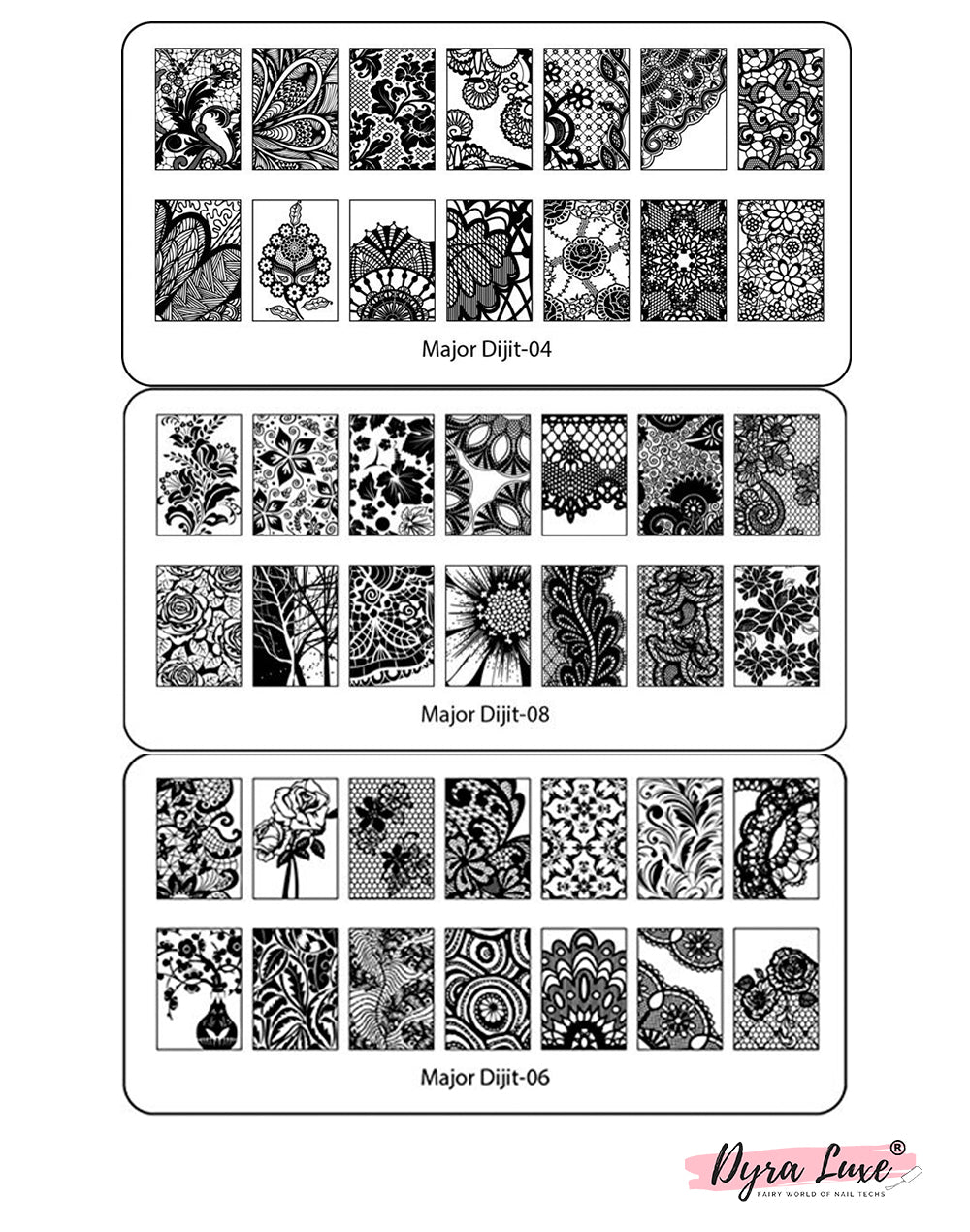 Laces and Flowers Dream Stamping Template